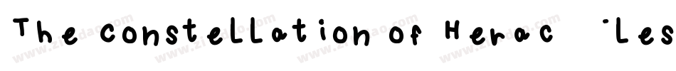The Constellation of Heracles手机版字体转换